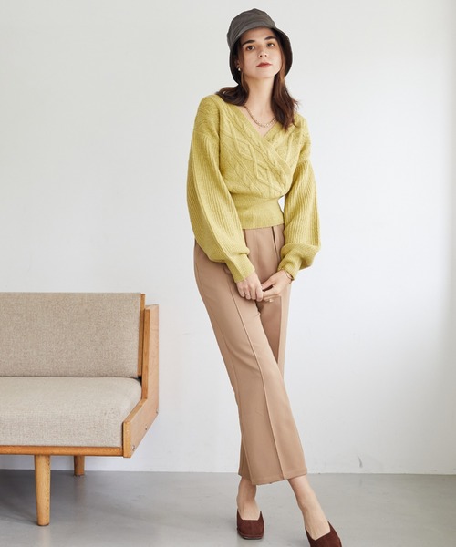 Cheek(チーク)の「ストレッチクロスベルト付パンツ(その他パンツ・レディース・ブラック/グリーン/キャメル/ピンク・SMALL/MEDIUM)」の5枚目の写真