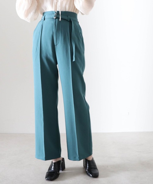 Cheek(チーク)の「ストレッチクロスベルト付パンツ(その他パンツ・レディース・ブラック/グリーン/キャメル/ピンク・SMALL/MEDIUM)」の8枚目の写真