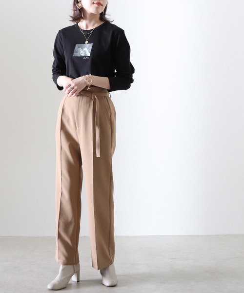 Cheek(チーク)の「ストレッチクロスベルト付パンツ(その他パンツ・レディース・ブラック/グリーン/キャメル/ピンク・SMALL/MEDIUM)」の17枚目の写真