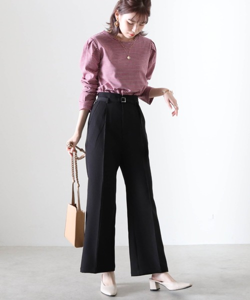 Cheek(チーク)の「ストレッチクロスベルト付パンツ(その他パンツ・レディース・ブラック/グリーン/キャメル/ピンク・SMALL/MEDIUM)」の13枚目の写真