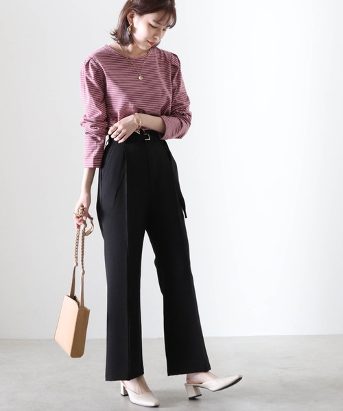 Cheek(チーク)の「ストレッチクロスベルト付パンツ(その他パンツ・レディース・ブラック/グリーン/キャメル/ピンク・SMALL/MEDIUM)」の6枚目の写真