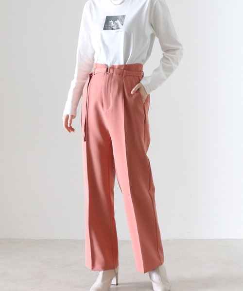 Cheek(チーク)の「ストレッチクロスベルト付パンツ(その他パンツ・レディース・ブラック/グリーン/キャメル/ピンク・SMALL/MEDIUM)」の16枚目の写真