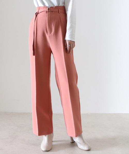 Cheek(チーク)の「ストレッチクロスベルト付パンツ(その他パンツ・レディース・ブラック/グリーン/キャメル/ピンク・SMALL/MEDIUM)」の9枚目の写真
