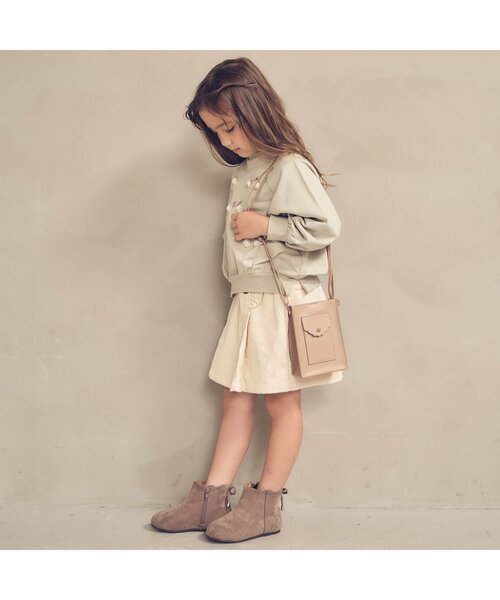 apres les cours（アプレレクール）の「スクエアポシェット（ショルダーバッグ・キッズ・ブラウン/ベージュ・FREE）」の3枚目の写真