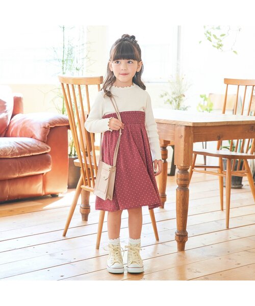 apres les cours（アプレレクール）の「スクエアポシェット（ショルダーバッグ・キッズ・ブラウン/ベージュ・FREE）」の5枚目の写真