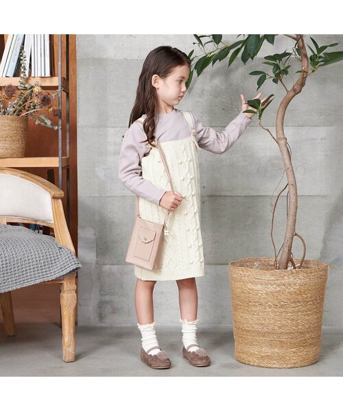 apres les cours（アプレレクール）の「スクエアポシェット（ショルダーバッグ・キッズ・ブラウン/ベージュ・FREE）」の6枚目の写真