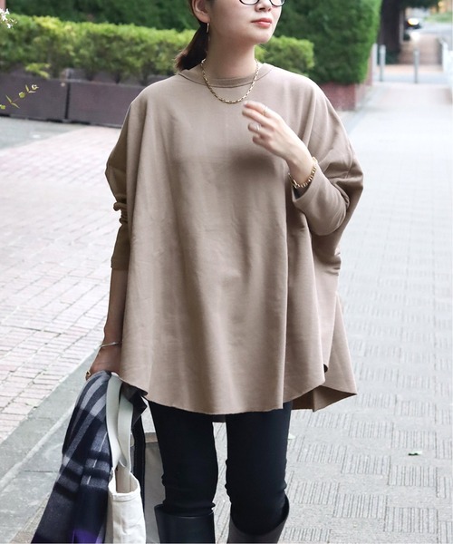 JOURNAL STANDARD（ジャーナルスタンダード）の「■■■モイストウラケポンチョプルオーバー（Tシャツ/カットソー・レディース・グレー/カーキ/ブラック系その他・FREE）」の2枚目の写真