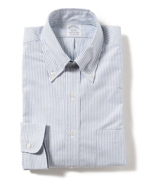 BROOKS BROTHERS（ブルックスブラザーズ）の「Brooks Brothers / REGENT FIT オックスフォード ストライプ ボタンダウンシャツ（シャツ/ブラウス・メンズ・ライトブルー・14.5/15 /15.5）」の7枚目の写真