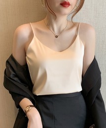 【Jasmine】セクシーサテンキャミソール (SS)