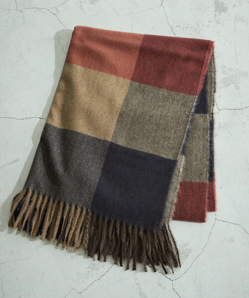 MONO COMME CA(モノコムサ)の「ブロックチェック ストール(ストール/ショール・レディース・ブラウン系/グリーン系/ネイビー系/ブルー系・FREE)」の19枚目の写真