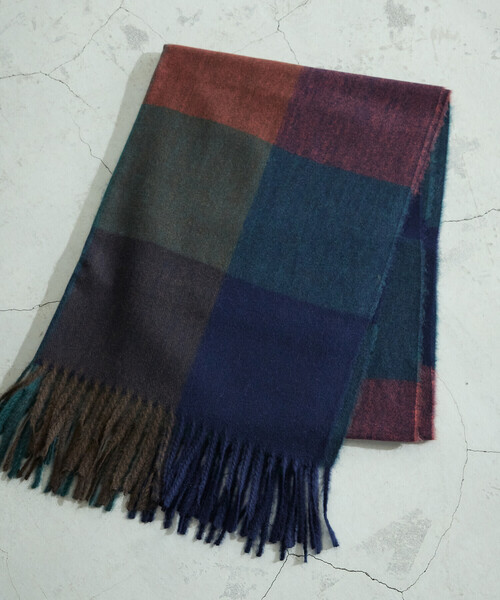MONO COMME CA(モノコムサ)の「ブロックチェック ストール(ストール/ショール・レディース・ブラウン系/グリーン系/ネイビー系/ブルー系・FREE)」の17枚目の写真