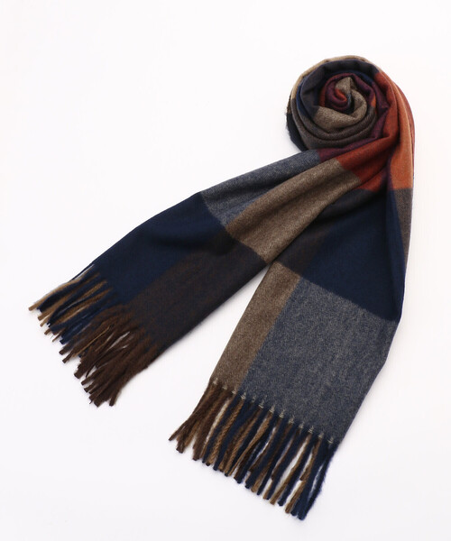 MONO COMME CA(モノコムサ)の「ブロックチェック ストール(ストール/ショール・レディース・ブラウン系/グリーン系/ネイビー系/ブルー系・FREE)」の7枚目の写真