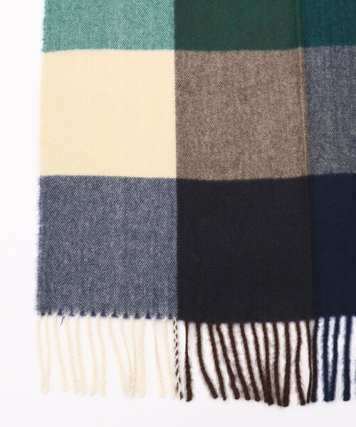MONO COMME CA(モノコムサ)の「ブロックチェック ストール(ストール/ショール・レディース・ブラウン系/グリーン系/ネイビー系/ブルー系・FREE)」の12枚目の写真