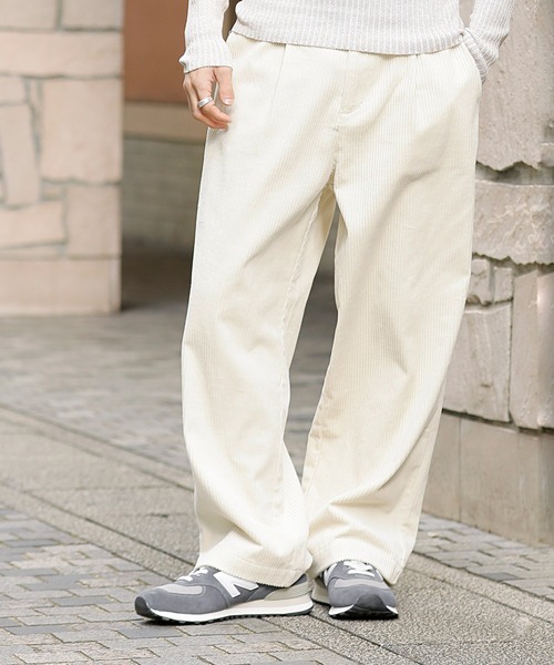 ADMIX/ATELIER SAB MEN（アドミックスアトリエサブメン）の「コットン コーデュロイ ／ イージー バギー ワイドパンツ（その他パンツ・メンズ・ブラウン/ブラック/グリーン/グレイッシュブルー/オフホワイト・48/52/50）」の2枚目の写真