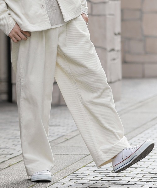 ADMIX/ATELIER SAB MEN（アドミックスアトリエサブメン）の「コットン コーデュロイ ／ イージー バギー ワイドパンツ（その他パンツ・メンズ・ブラウン/ブラック/グリーン/グレイッシュブルー/オフホワイト・48/52/50）」の16枚目の写真