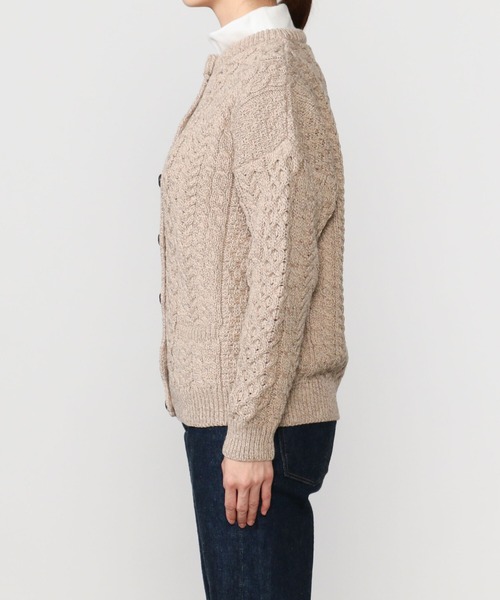 INVERALLAN（インバーアラン）の「【INVERALLAN】アランランバーカーディガン WOMEN（カーディガン/ボレロ・レディース・オートミール/ホワイト・SMALL）」の17枚目の写真