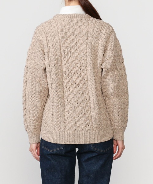 INVERALLAN（インバーアラン）の「【INVERALLAN】アランランバーカーディガン WOMEN（カーディガン/ボレロ・レディース・オートミール/ホワイト・SMALL）」の16枚目の写真