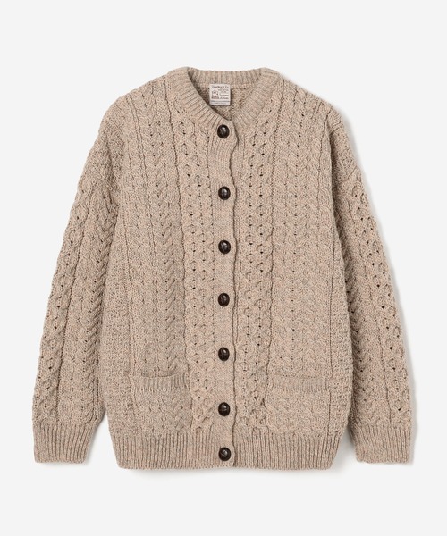 INVERALLAN（インバーアラン）の「【INVERALLAN】アランランバーカーディガン WOMEN（カーディガン/ボレロ・レディース・オートミール/ホワイト・SMALL）」の15枚目の写真