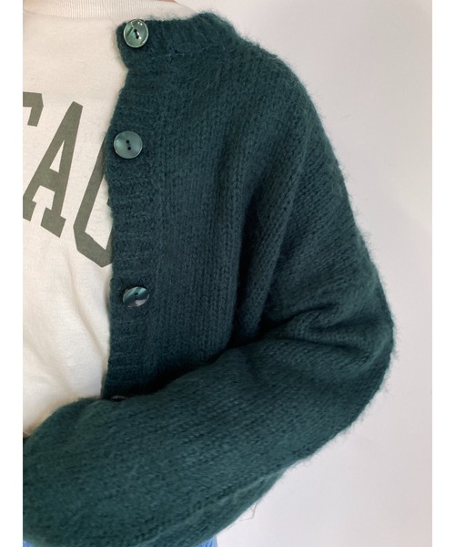 MLI'A(エムリア)の「モヘアタッチニットカーディガン(カーディガン/ボレロ・レディース・イエロー/グリーン/杢グレー/レンガ/ブラック/アイボリー/サックスブルー/パープル系/ライトイエロー/レッド系その他/グリーン系/イエロー系5/アイボリー系/ライトイエロー系/パープル系その他/サックスブルー系2・M)」の18枚目の写真