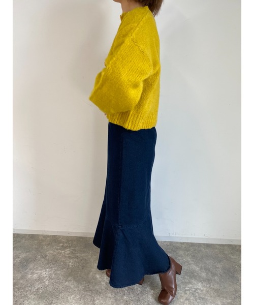 MLI'A(エムリア)の「モヘアタッチニットカーディガン(カーディガン/ボレロ・レディース・イエロー/グリーン/杢グレー/レンガ/ブラック/アイボリー/サックスブルー/パープル系/ライトイエロー/レッド系その他/グリーン系/イエロー系5/アイボリー系/ライトイエロー系/パープル系その他/サックスブルー系2・M)」の19枚目の写真