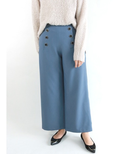 Te chichi(テチチ)の「前ボタンマリンワイドパンツ(その他パンツ・レディース・ネイビー/ブルー/モカ・SMALL/MEDIUM)」の3枚目の写真