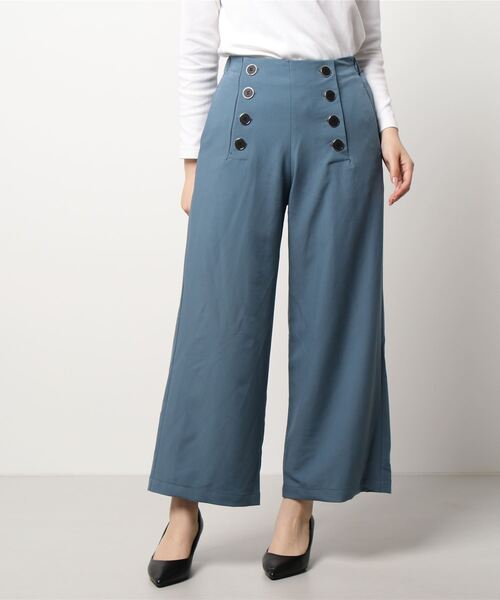 Te chichi(テチチ)の「前ボタンマリンワイドパンツ(その他パンツ・レディース・ネイビー/ブルー/モカ・SMALL/MEDIUM)」の8枚目の写真