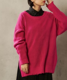 ear PAPILLONNER | 【SUM1 STYLE】(WEB限定カラーあり)ギザギザダメージニット(ニット/セーター)