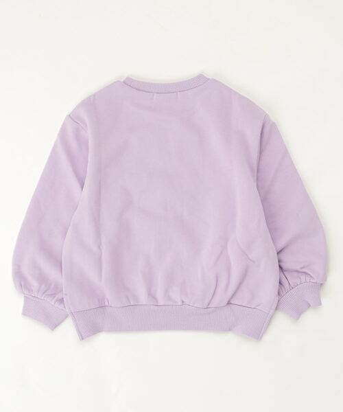 unica(ユニカ)の「スワンアップリケトレーナー(スウェット・キッズ・オフホワイト/ブラック/パープル・120/130/140/110)」の4枚目の写真