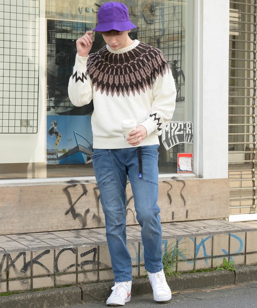 ８(eight)（エイト）の「ノルディック柄ニット（ニット/セーター・メンズ・ホワイト/ブラック/ネイビー/ブラウン/サックスブルー・MEDIUM/LARGE）」の9枚目の写真