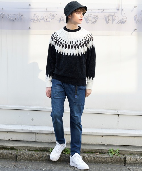 ８(eight)（エイト）の「ノルディック柄ニット（ニット/セーター・メンズ・ホワイト/ブラック/ネイビー/ブラウン/サックスブルー・MEDIUM/LARGE）」の20枚目の写真