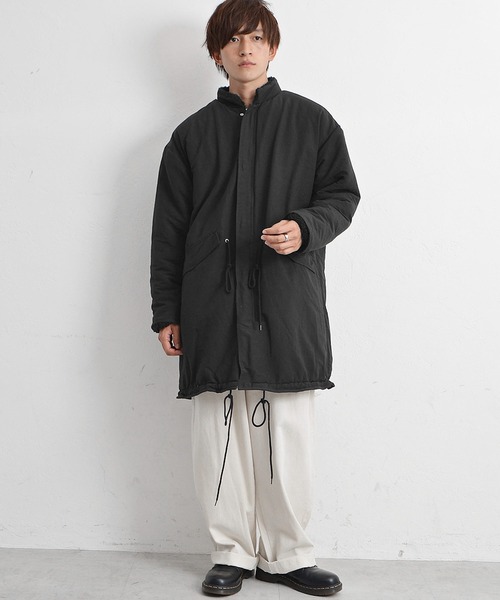 MinoriTY（マイノリティ）の「ボアリバーシブルモッズコート（モッズコート・メンズ・カーキ/ベージュ系その他/チャコール・M/L）」の5枚目の写真