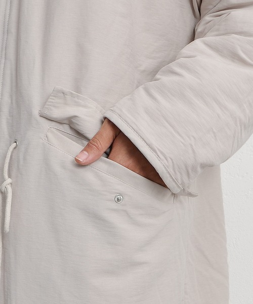 MinoriTY（マイノリティ）の「ボアリバーシブルモッズコート（モッズコート・メンズ・カーキ/ベージュ系その他/チャコール・M/L）」の12枚目の写真