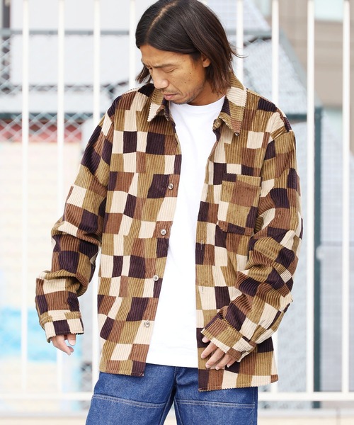 STUSSY（ステューシー）の「STUSSY/ステューシー WOBBLY CHECK LS SHIRT シャツ コーデュロイ チェック（シャツ/ブラウス・メンズ・ブラウン・XL/L）」の6枚目の写真
