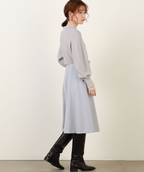 NOLLEY’S(ノーリーズ)の「アンゴラビーバーフレアスカート(スカート・レディース・サックスブルー/ベージュ・36/38/34)」の20枚目の写真