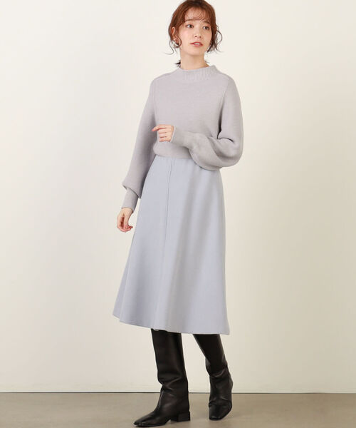 NOLLEY’S(ノーリーズ)の「アンゴラビーバーフレアスカート(スカート・レディース・サックスブルー/ベージュ・36/38/34)」の19枚目の写真