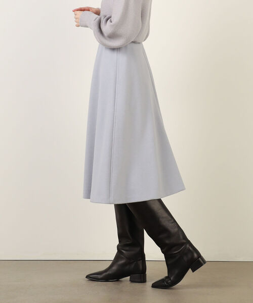 NOLLEY’S(ノーリーズ)の「アンゴラビーバーフレアスカート(スカート・レディース・サックスブルー/ベージュ・36/38/34)」の18枚目の写真