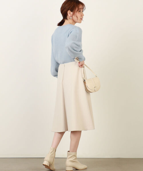 NOLLEY’S(ノーリーズ)の「アンゴラビーバーフレアスカート(スカート・レディース・サックスブルー/ベージュ・36/38/34)」の17枚目の写真