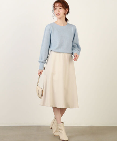 NOLLEY’S(ノーリーズ)の「アンゴラビーバーフレアスカート(スカート・レディース・サックスブルー/ベージュ・36/38/34)」の16枚目の写真