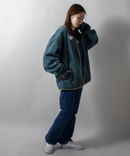 DISCUS ATHLETIC（ディスカス　アスレチック）の「【WEB限定】【DISCUS ATHLETIC】フリースジップカーディガン（カーディガン/ボレロ・メンズ・グレー/ブラック/ダークグリーン・LARGE/X-LARGE/MEDIUM）」の5枚目の写真