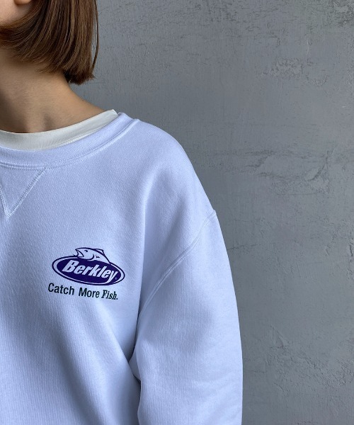 Russell Athletic（ラッセルアスレティック）の「[RUSSELL ATHLETIC/ラッセル アスレチック] BERKLEY×RUSSELL ATHLETIC 別注 オーバルロゴプリントスウェット（スウェット・レディース・ホワイト/ライトグレー・L/XL）」の12枚目の写真