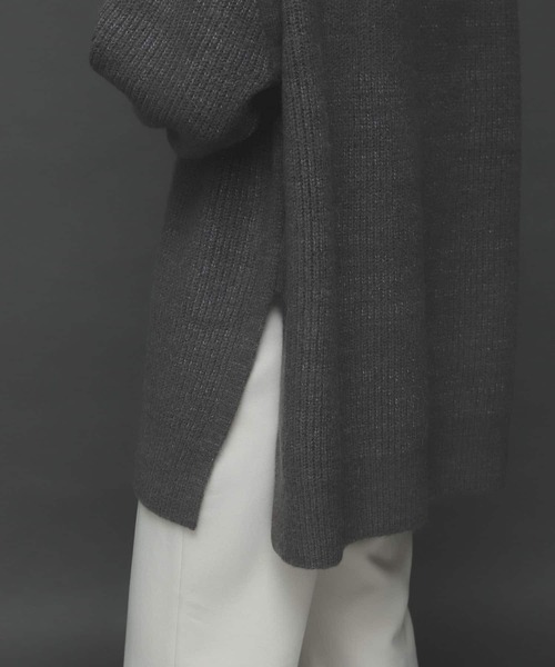 SENSE OF PLACE by URBAN RESEARCH（センスオブプレイスバイアーバンリサーチ）の「ストレッチアルパカハーフZIPセーター（ニット/セーター・レディース・ベージュ/グレー/レッド・ONE）」の16枚目の写真