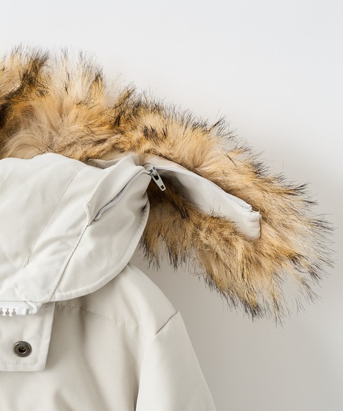 DANTON（ダントン）の「＃※【DANTON/ダントン】FAKE FUR HOODED DOWN JK/フェイクファーフードダウンジャケット（ダウンジャケット/コート・レディース・グレー/ブラック・SMALL/MEDIUM）」の12枚目の写真