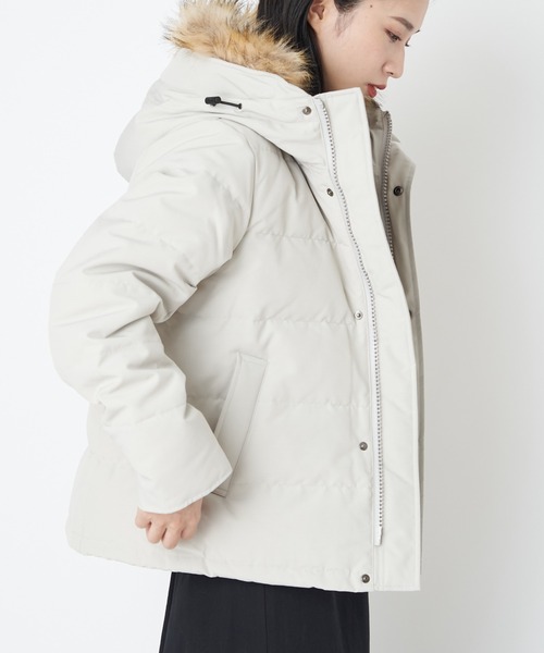 DANTON（ダントン）の「＃※【DANTON/ダントン】FAKE FUR HOODED DOWN JK/フェイクファーフードダウンジャケット（ダウンジャケット/コート・レディース・グレー/ブラック・SMALL/MEDIUM）」の22枚目の写真