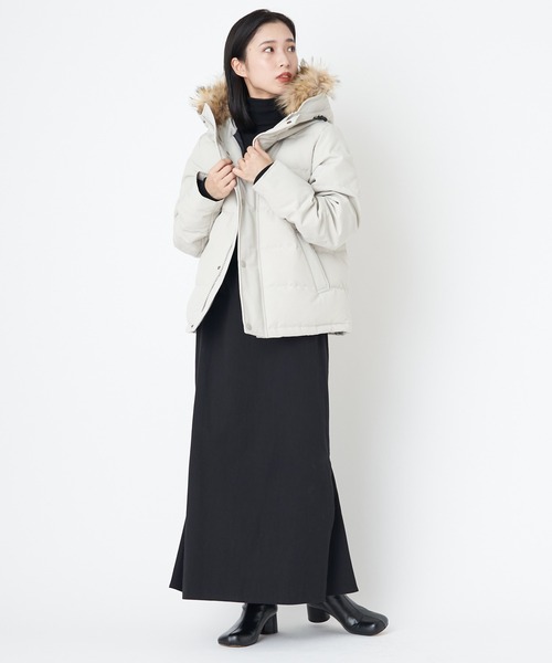 DANTON（ダントン）の「＃※【DANTON/ダントン】FAKE FUR HOODED DOWN JK/フェイクファーフードダウンジャケット（ダウンジャケット/コート・レディース・グレー/ブラック・SMALL/MEDIUM）」の20枚目の写真