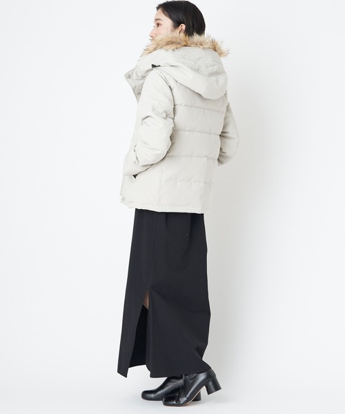 DANTON（ダントン）の「＃※【DANTON/ダントン】FAKE FUR HOODED DOWN JK/フェイクファーフードダウンジャケット（ダウンジャケット/コート・レディース・グレー/ブラック・SMALL/MEDIUM）」の18枚目の写真
