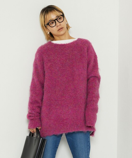 FREAK'S STORE(フリークスストア)の「ブークレニット(ニット/セーター・レディース・サックスブルー/ブルーグリーン/パープル/オレンジ・フリ-)」の5枚目の写真