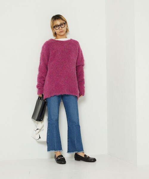 FREAK'S STORE(フリークスストア)の「ブークレニット(ニット/セーター・レディース・サックスブルー/ブルーグリーン/パープル/オレンジ・フリ-)」の6枚目の写真