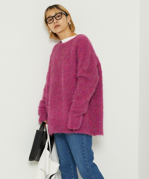 FREAK'S STORE(フリークスストア)の「ブークレニット(ニット/セーター・レディース・サックスブルー/ブルーグリーン/パープル/オレンジ・フリ-)」の7枚目の写真