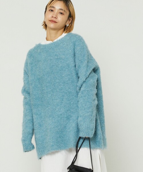 FREAK'S STORE(フリークスストア)の「ブークレニット(ニット/セーター・レディース・サックスブルー/ブルーグリーン/パープル/オレンジ・フリ-)」の17枚目の写真