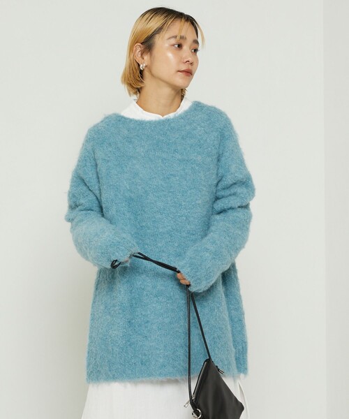 FREAK'S STORE(フリークスストア)の「ブークレニット(ニット/セーター・レディース・サックスブルー/ブルーグリーン/パープル/オレンジ・フリ-)」の21枚目の写真